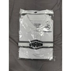 Authentic Galaxy Uniform Mens 2XL White Short Sleeve Polo Shirt MPQ-51W/2X NIP
